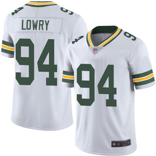 Green Bay Packers Limited White Men 94 Lowry Dean Road Jersey Nike NFL Vapor Untouchable